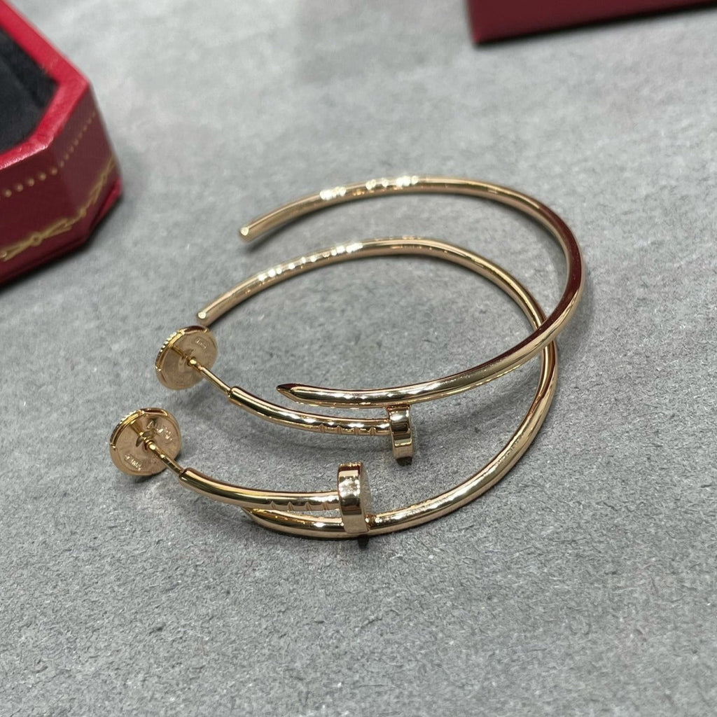 CARTIER JUSTE LARGE HOOP EARRINGS
