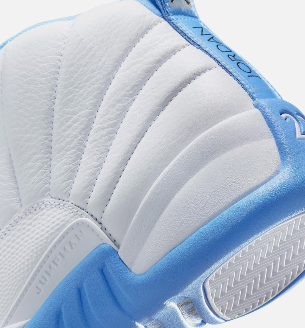 Air Jordan 12 Retro White and University Blue | Men's Lifestyle Shoe | White/University Blue/Metallic Silver