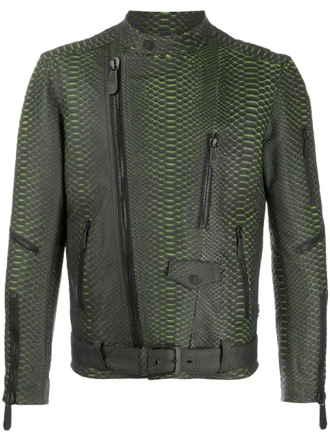 Philipp Plein biker jacket in Luxury leather