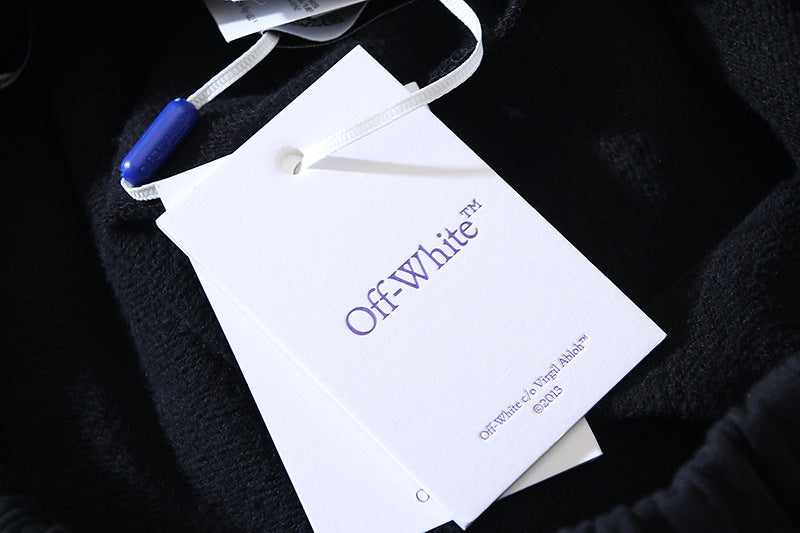 OFF-WHITE "Brush Arrows" Raw-Cut Cotton Shorts