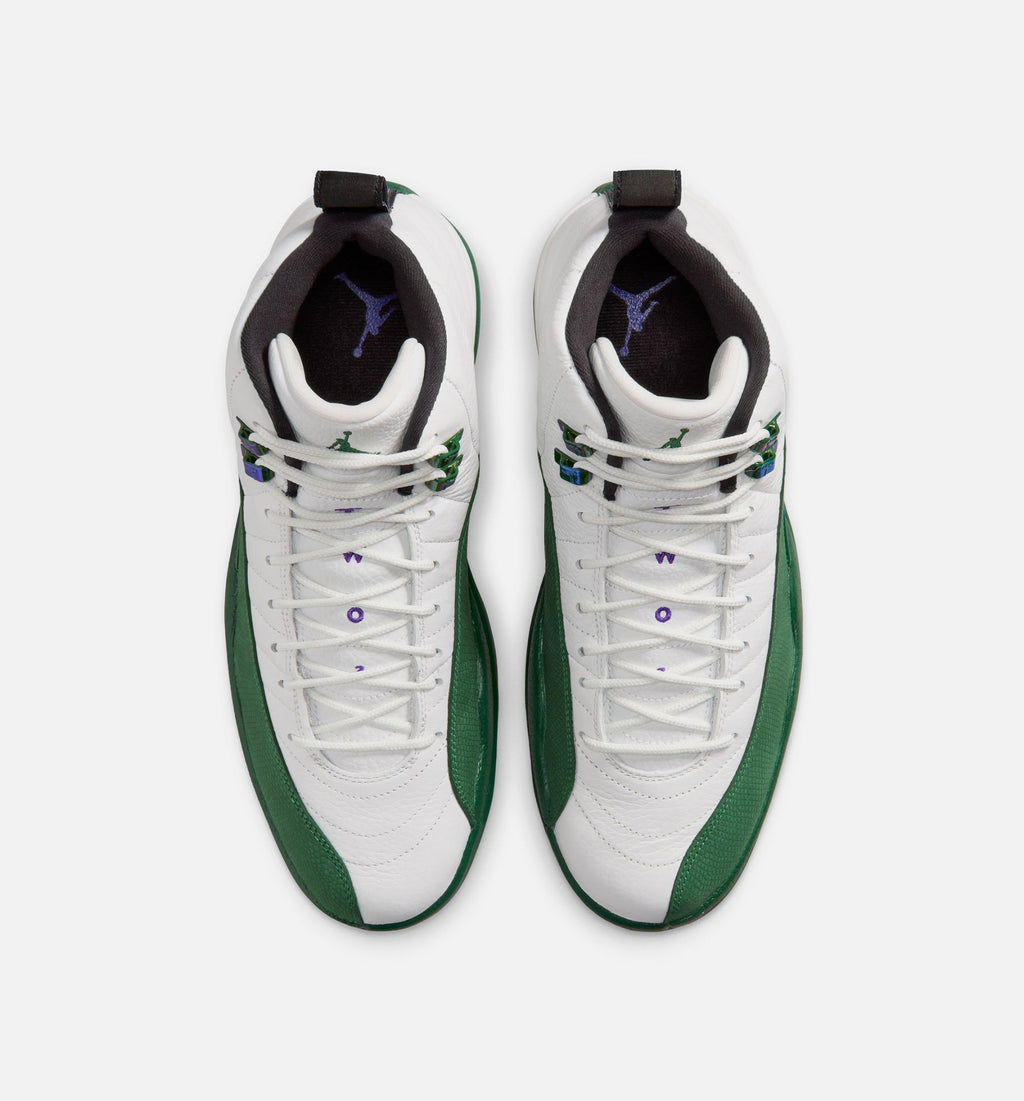Air Jordan 12 Retro Idols Become Rivals Men's Sneakers - Summit White / Gorge Green / Fierce Purple