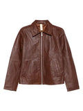 Sunflower zip-up leather jacket