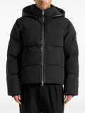 Manière De Voir Eric detachable-sleeves hooded black puffer jacket