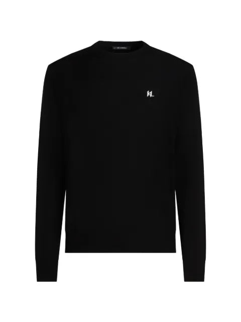 Karl Lagerfeld logo-embroidered merino sweater