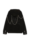 Mastermind World distressed zip-up hoodie