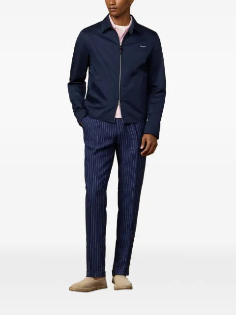 Hackett London logo-patch bomber jacket