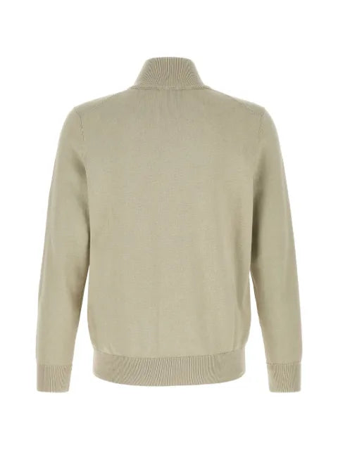 BOSS logo-patch zip-up cardigan