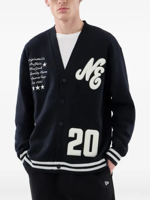 NEW ERA CAP Heritage logo-patch button-up cardigan