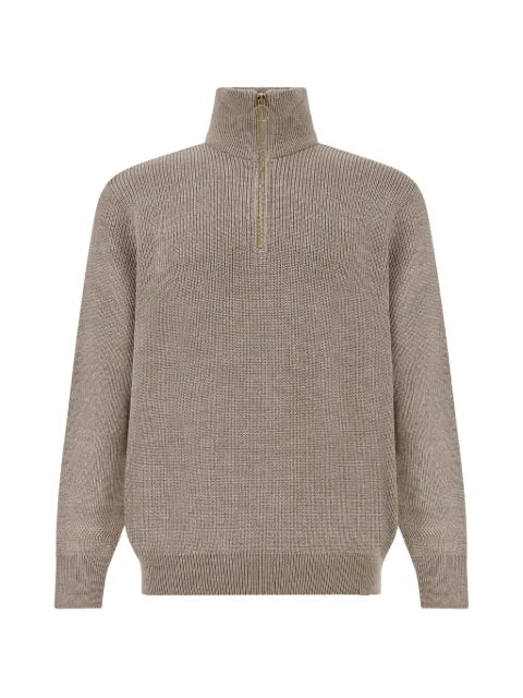 Paul & Shark half-zip ribbed-knit sweater