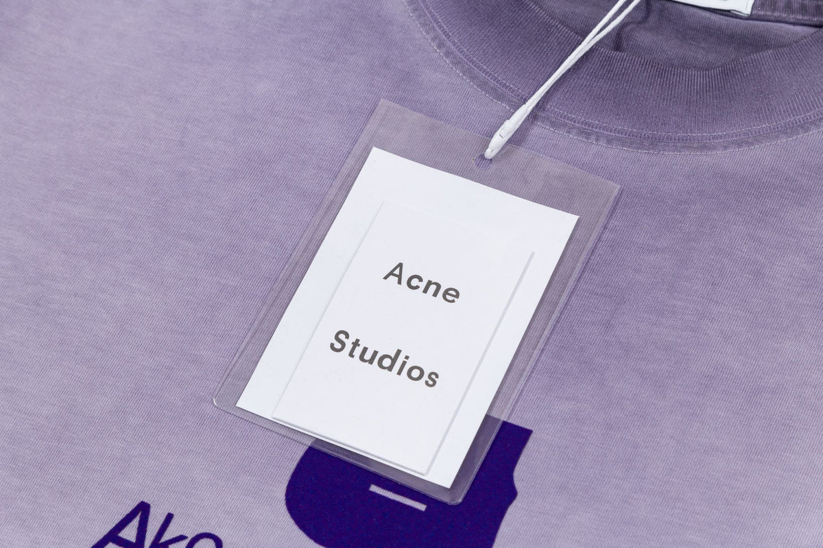 Acne Studios Short‑Sleeve Washed Face Graphic T‑Shirt