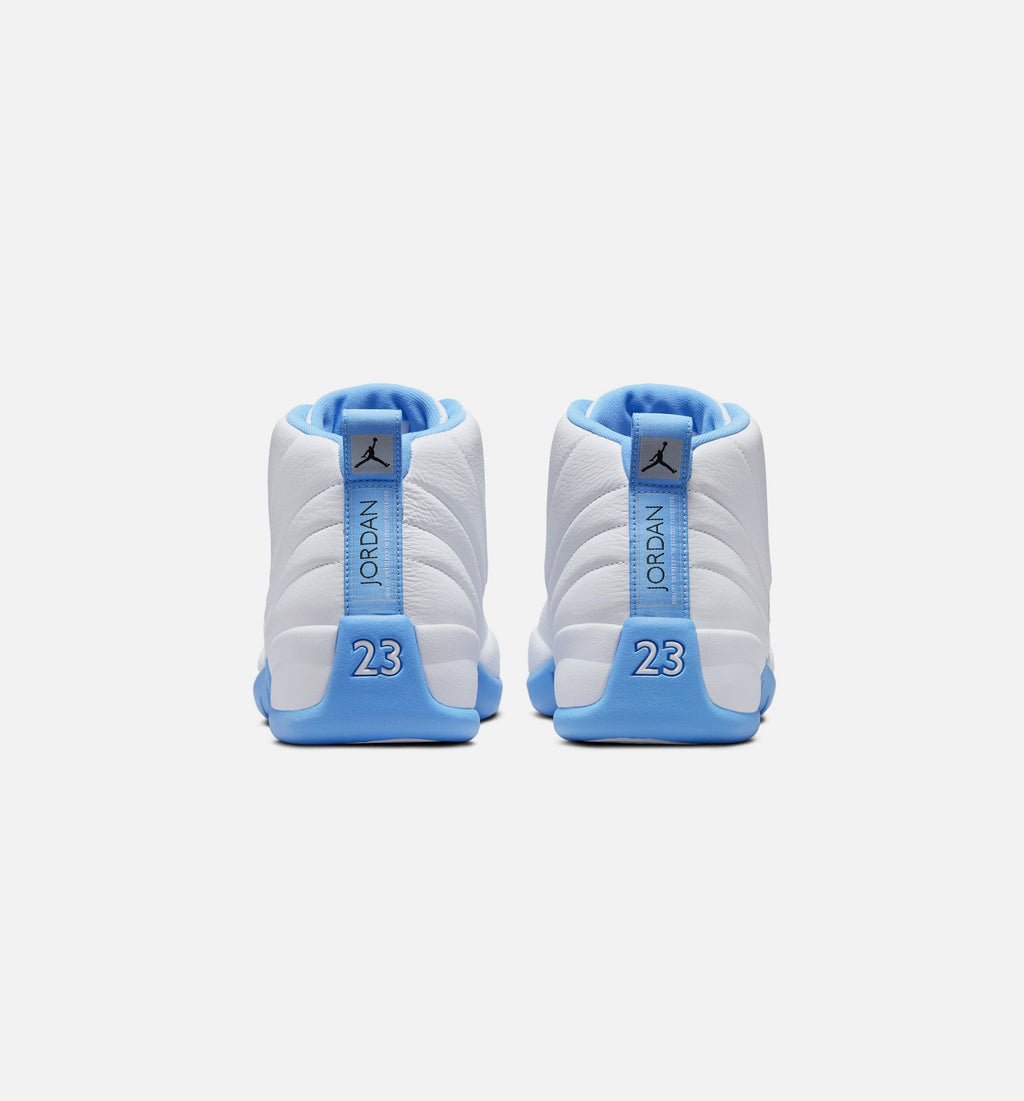 Air Jordan 12 Retro White and University Blue | Men's Lifestyle Shoe | White/University Blue/Metallic Silver