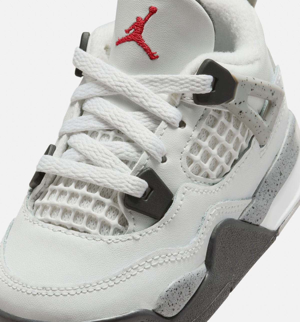 Air Jordan 4 Retro White Cement Infant & Toddler Lifestyle Shoes - Summit White/Fire Red/Cement Grey/Black