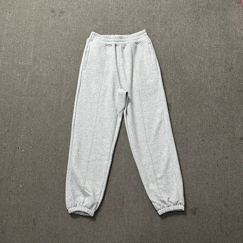 Corteiz Alcatraz Embroidered Cotton Casual Pants – Grey