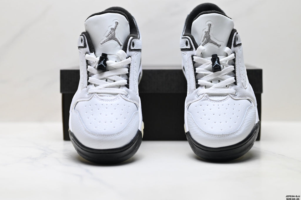 Air Jordan 5 Low White Black Sneakers