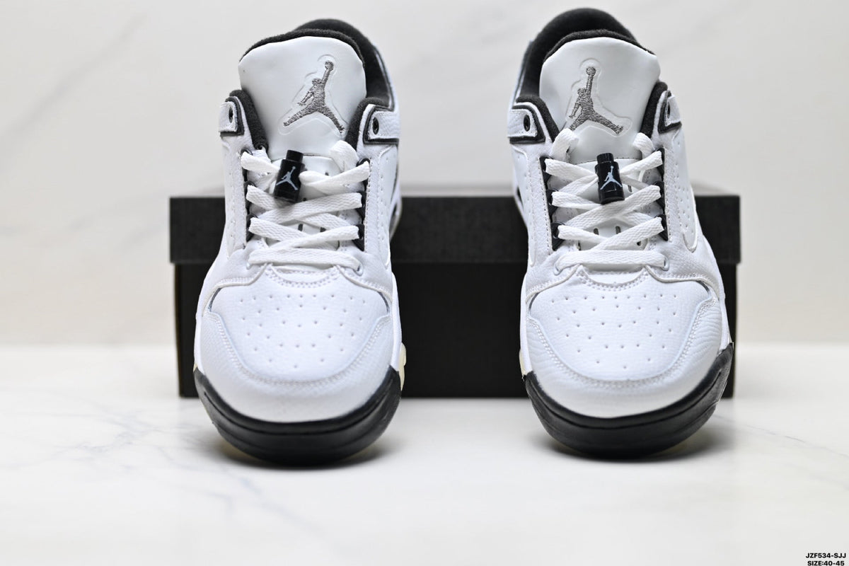 Air Jordan 5 Low White Black Sneakers