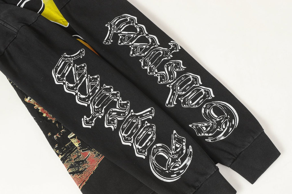 Godspeed Washed Black Skeleton Chess Graphic Long-Sleeve T-Shirt