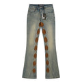 LOSTSHDWS Floral Applique Flare Jeans