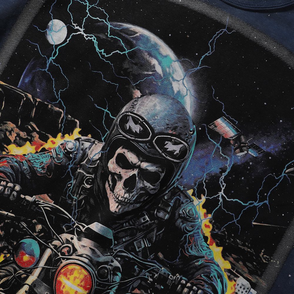 BKYS Revival Rider Skeleton Motorcycle Graphic T-Shirt
