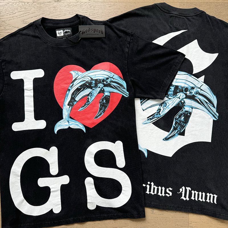 Godspeed Black Washed GS Graphic Short-Sleeve T-Shirt