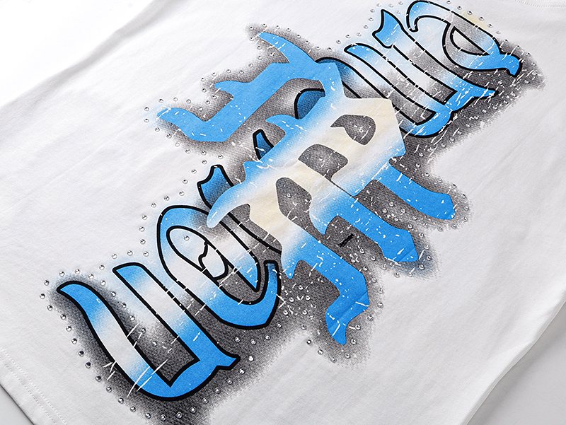 MIXED EMOTION Angel Rhinestone-Style Graphic T-Shirt