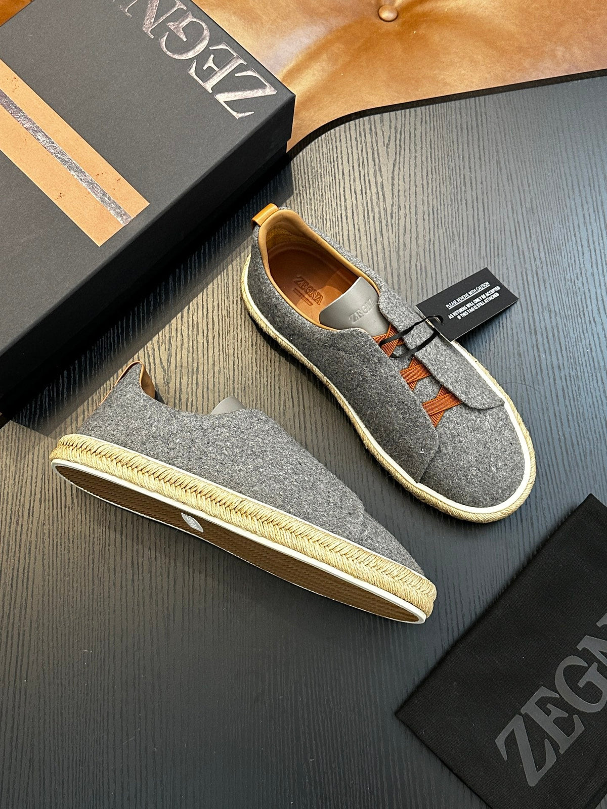 Zegna Triple Stitch Low-Top Sneakers