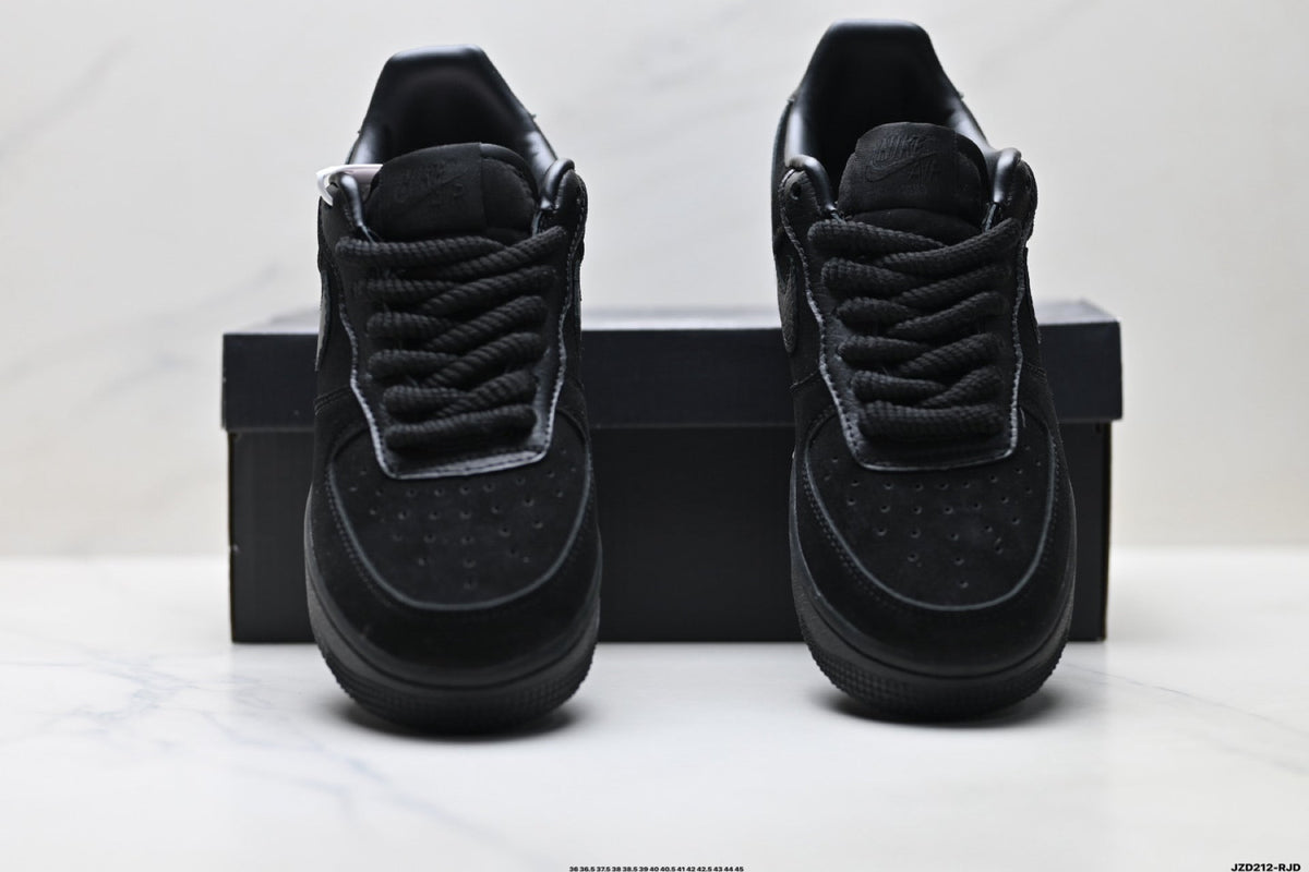 Nike Air Force 1 Low Triple Black Unisex Sneakers Style 15