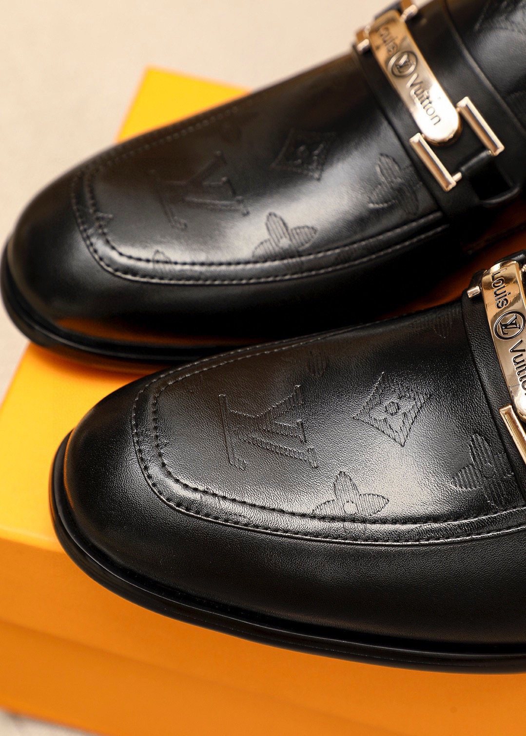 Louis Vuitton Black Bar Loafers