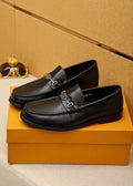 Louis Vuitton Black Hardware Loafers - Black Leather Upper