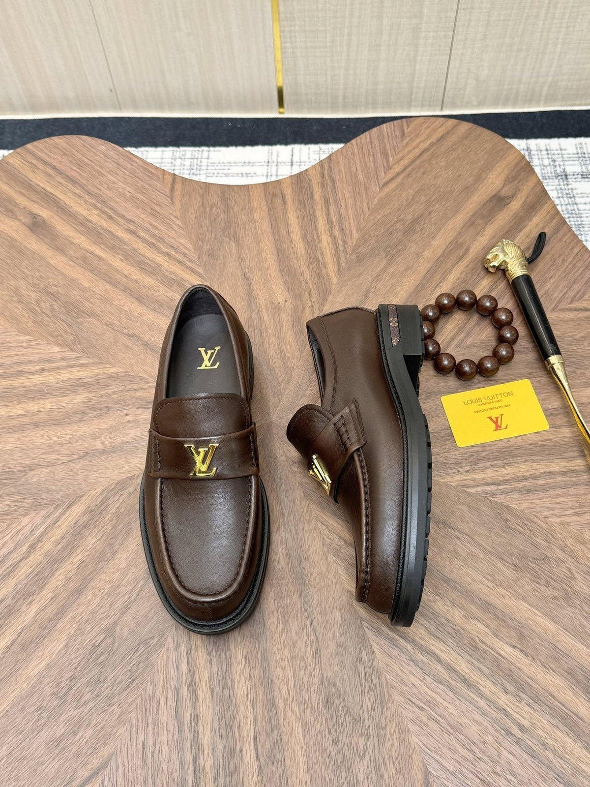 Louis Vuitton Men's Dark Brown Lug Sole Loafers