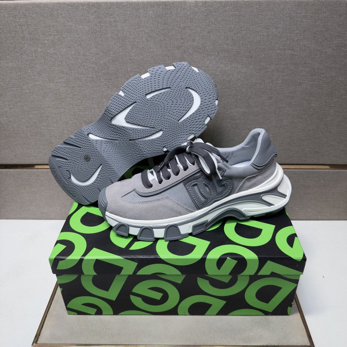 Dolce & Gabbana Gray Paneled Sneakers