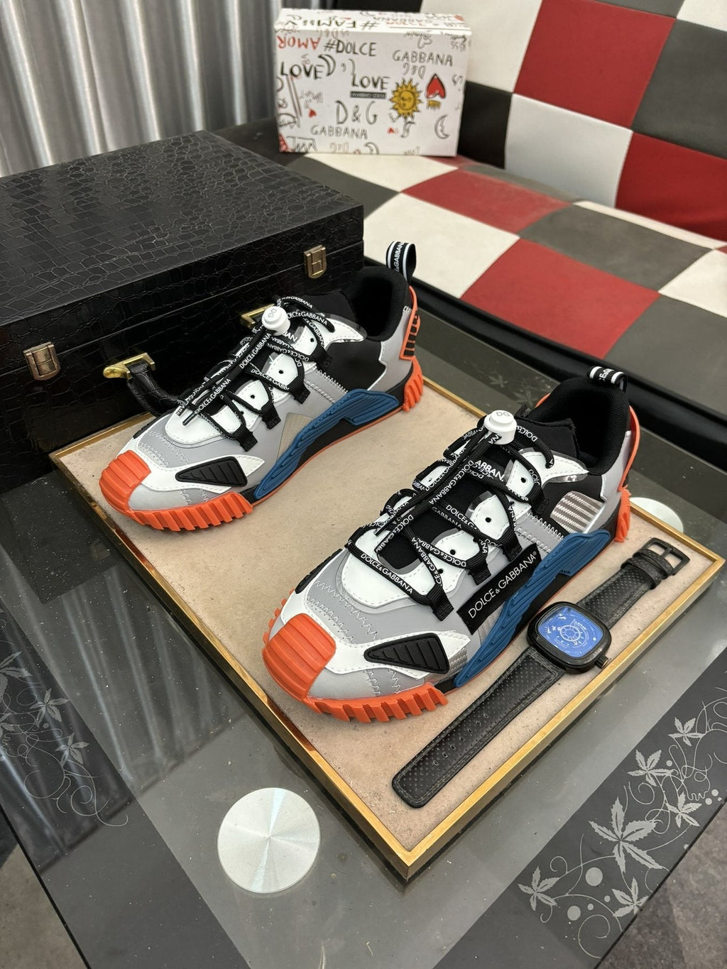 Dolce & Gabbana Colorblock Layered Sneakers