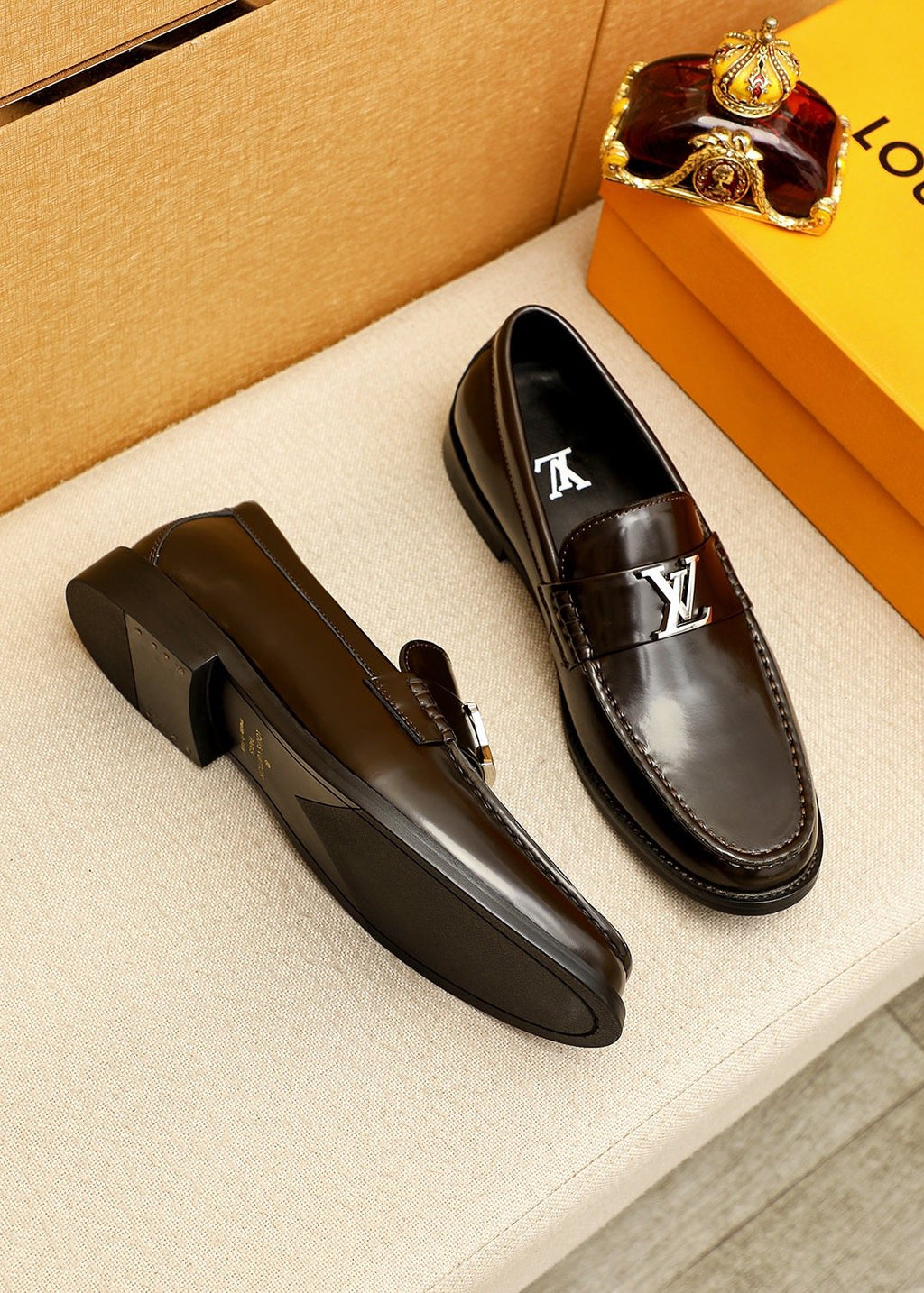 Louis Vuitton Polished Leather Loafers