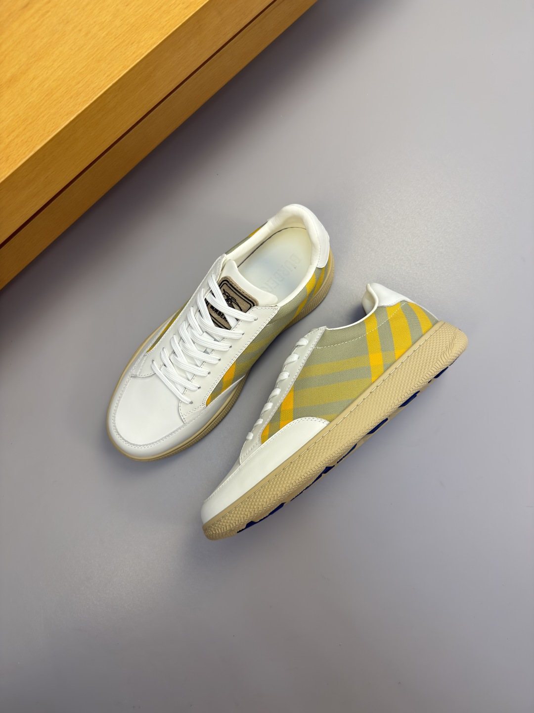 Burberry Check-Panel Low-Top Sneakers
