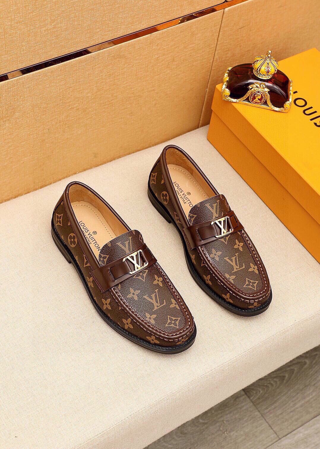 Louis Vuitton Monogram Buckle Loafers - Moc-Toe Stitching