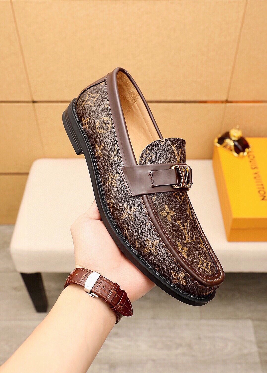 Louis Vuitton Monogram Buckle Loafers - Moc-Toe Stitching