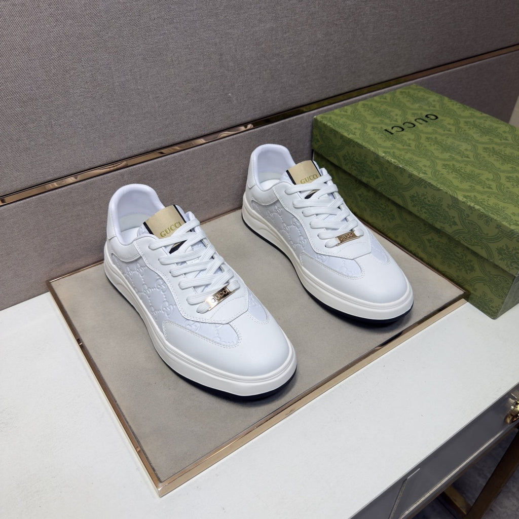Gucci Men's Embossed Low-Top Sneakers