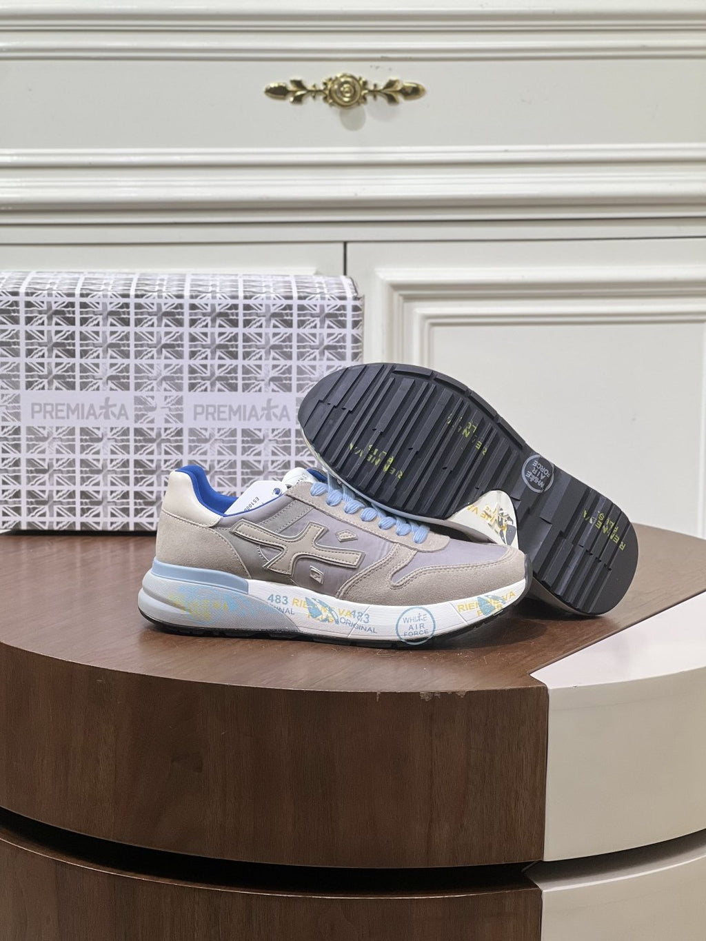 Premiata Contrast Panel Low-Top Sneakers