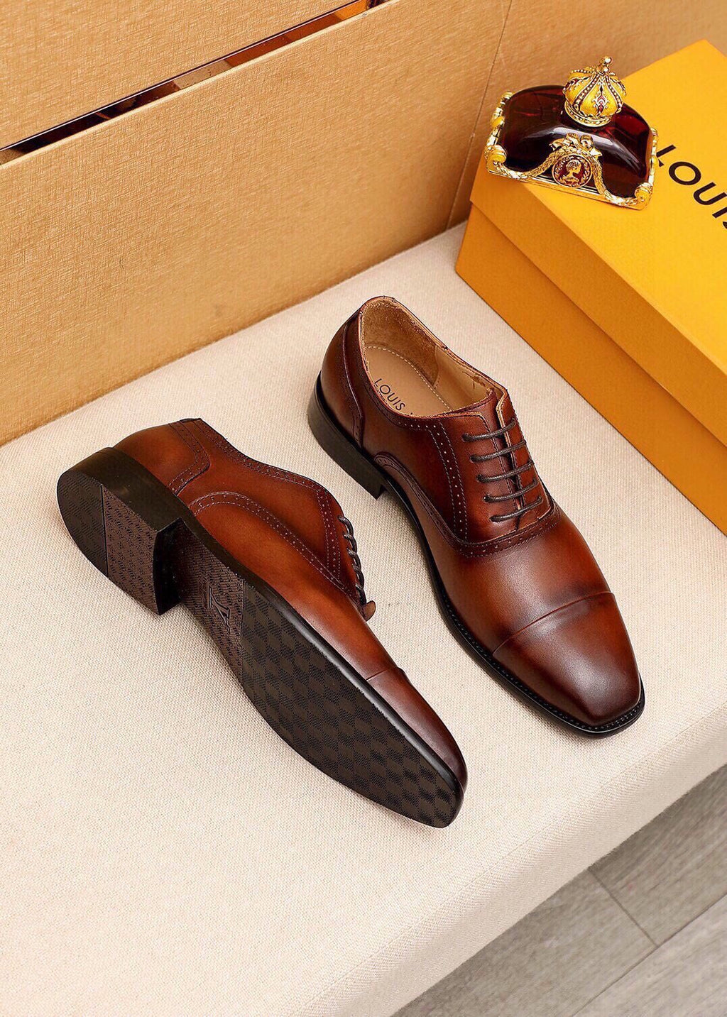Louis Vuitton Men's Cap-Toe Oxford Dress Shoes